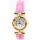 Orologio Donna Dorato Pelle watch in Vetro di Murano Murrina Millefiori