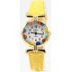 Orologio Donna Dorato Pelle watch in Vetro di Murano Murrina Millefiori