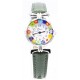 Orologio Donna Acciaio Pelle watch in Vetro di Murano Murrina Millefiori