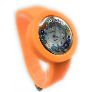 Orologio Venetiae Donna Silicone Colorato watch in Vetro di Murano Murrina Millefiori 