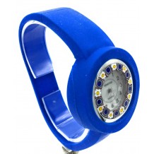 Orologio Donna Rosso Acciaio Molla watch in Vetro di Murano Murrina Millefiori