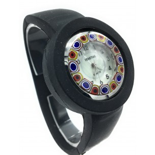 Orologio Venetiae Donna Silicone Colorato watch in Vetro di Murano Murrina Millefiori 
