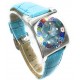 Orologio Donna Verde Acciaio Molla watch in Vetro di Murano Murrina Millefiori