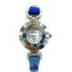 Orologio Donna Verde Acciaio Molla watch in Vetro di Murano Murrina Millefiori Molly