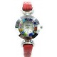 Orologio Donna Rosso Acciaio Molla watch in Vetro di Murano Murrina Millefiori