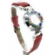 Orologio Donna Rosso Acciaio Molla watch in Vetro di Murano Murrina Millefiori