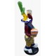 Clown Murano Glass H20cm Made in Italy Pagliaccio F450 CON FISARMONICA