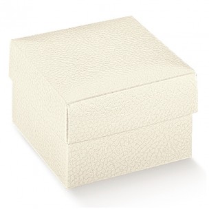 Scatola per bomboniera bianca effetto pelle diverse misure italiane