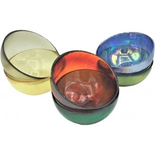 COPPIA COPPETTE REGALO YALOS MURANO IN VETRO DI MURANO COLORI ASSORTI DIAMETRO 12 (VERDE MARINO/ACQUAMARINA)