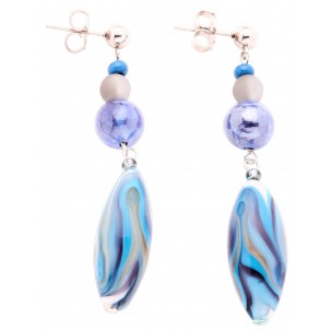 ANTICA MURRINA ORECCHINI ATLANTIDE PENDENTE AZZURRO