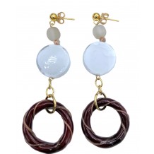 ANTICA MURRINA ORECCHINI ATLANTIDE PENDENTE AZZURRO