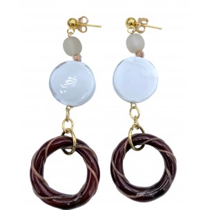 Orecchini   Donna  Antica Murrina Veneziana Murano OR670A10   Glass Made in Italy 