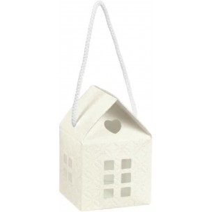 Scatola Confezione Regalo Casetta  Bomboniera Matrimonio 10x10x10+ 5 Cm Tetto