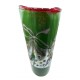Vaso in Vetro di Murano, Decorato a Mano con Murrine e Foglia Argento Multicolore, Arte Moderna Veneziana