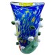 Vaso in vetro di murano fatto completamente a mano con vetro in pasta 