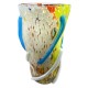 Vaso in Vetro di Murano, Decorato a Mano con Murrine e Foglia Argento Multicolore, Arte Moderna Veneziana