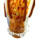 Vaso in Vetro di Murano, Decorato a Mano con Murrine e Foglia Argento Multicolore, Arte Moderna Veneziana