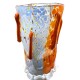 Vaso in vetro di murano fatto completamente a mano con vetro in pasta 