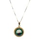 Murrina Millefiori Con Bordo E Catenina In Argento Diam. 10 mm