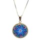 Murrina Millefiori con bordo e Catenina in argrnto 925 Diam 10 mm 