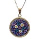 Murrina Millefiori con bordo e Catenina in argrnto 925 Diam 10 mm 