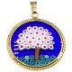 Murrina Millefiori con bordo e Catenina in argrnto 925 Diam 23 mm 