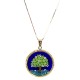 Murrina Millefiori con bordo e Catenina in argrnto 925 Diam 10 mm 