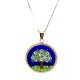 Murrina Millefiori con bordo e Catenina in argrnto 925 Diam 10 mm 