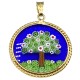 Murrina Millefiori con bordo e Catenina in argrnto 925 Diam 10 mm 