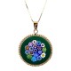 Murrina Millefiori con bordo e Catenina in argrnto 925 Diam 10 mm 