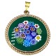 Murrina Millefiori con bordo e Catenina in argrnto 925 Diam 10 mm 