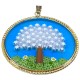 Murrina Millefiori con bordo e Catenina in argrnto 925 Diam 10 mm 