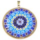 Murrina Millefiori con bordo e Catenina in argrnto 925 Diam 36 mm 