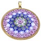 Murrina Millefiori con bordo e Catenina in argrnto 925 Diam 36 mm 