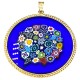 Murrina Millefiori con bordo e Catenina in argrnto 925 Diam 10 mm 
