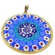 Murrina Millefiori con bordo e Catenina in argrnto 925 Diam 36 mm 