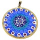 Murrina Millefiori con bordo e Catenina in argrnto 925 Diam 36 mm 