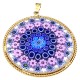 Murrina Millefiori con bordo e Catenina in argrnto 925 Diam 36 mm 