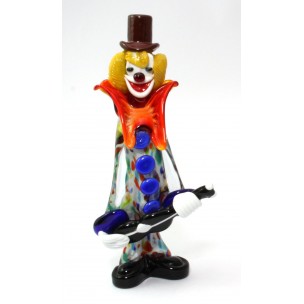 Scultura Clown Pagliaccio H 26 cm F451