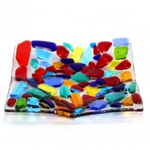 Piattino Vetro di Murano Ciotola Bomboniera 13x13cm