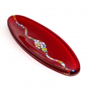 Piattino Vetro di Murano Ciotola Bomboniera ROSSO 