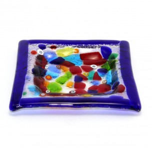 Piattino Vetro di Murano Ciotola Bomboniera 13x13cm