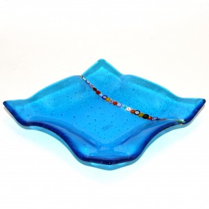 Piattino Vetro di Murano Ciotola Bomboniera AZZURRO