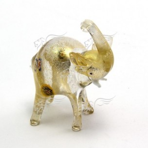 Scultura Animali Soffiati Murrine Foglia Oro G501