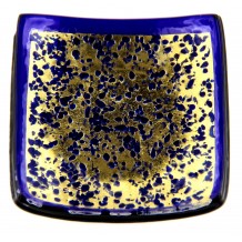 Piattino Bomboniera Foglia Oro Vetro di Murano Made in Italy