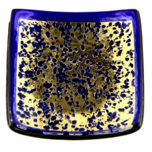 Piattino Bomboniera Foglia Oro Vetro di Murano Made in Italy