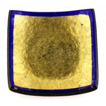 Piattino Bomboniera Foglia Oro Vetro di Murano Made in Italy