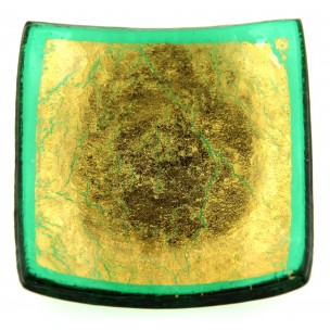 Piattino Bomboniera Foglia Oro Vetro di Murano Made in Italy