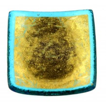 Piattino Bomboniera Foglia Oro Vetro di Murano Made in Italy