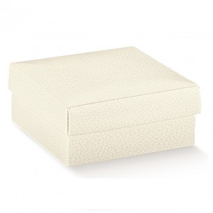 Scatola Regalo Bomboniera bianco effetto pelle diverse misure italiana